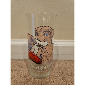 1982 E.T. "I'll Be Right Here" Pizza Hut Glass ET The Extra Terrestrial